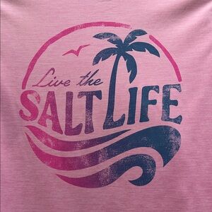 Salt Life Pink Long Sleeve Performance Shirt Sz L